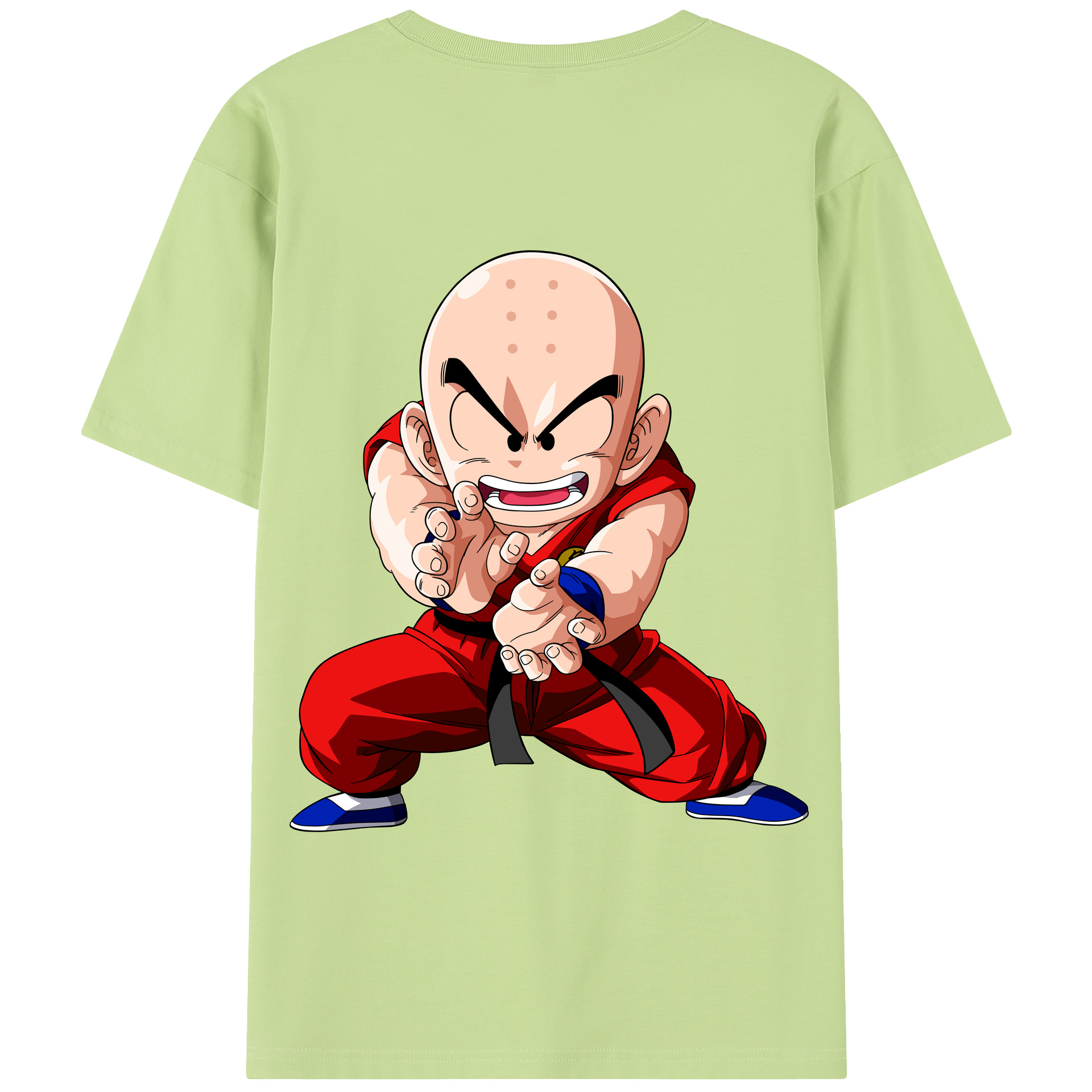 （画像用） ドラゴンボール クリリン DRAGON BALL krillin 綿100％半袖Tシャツ（背面プリント）